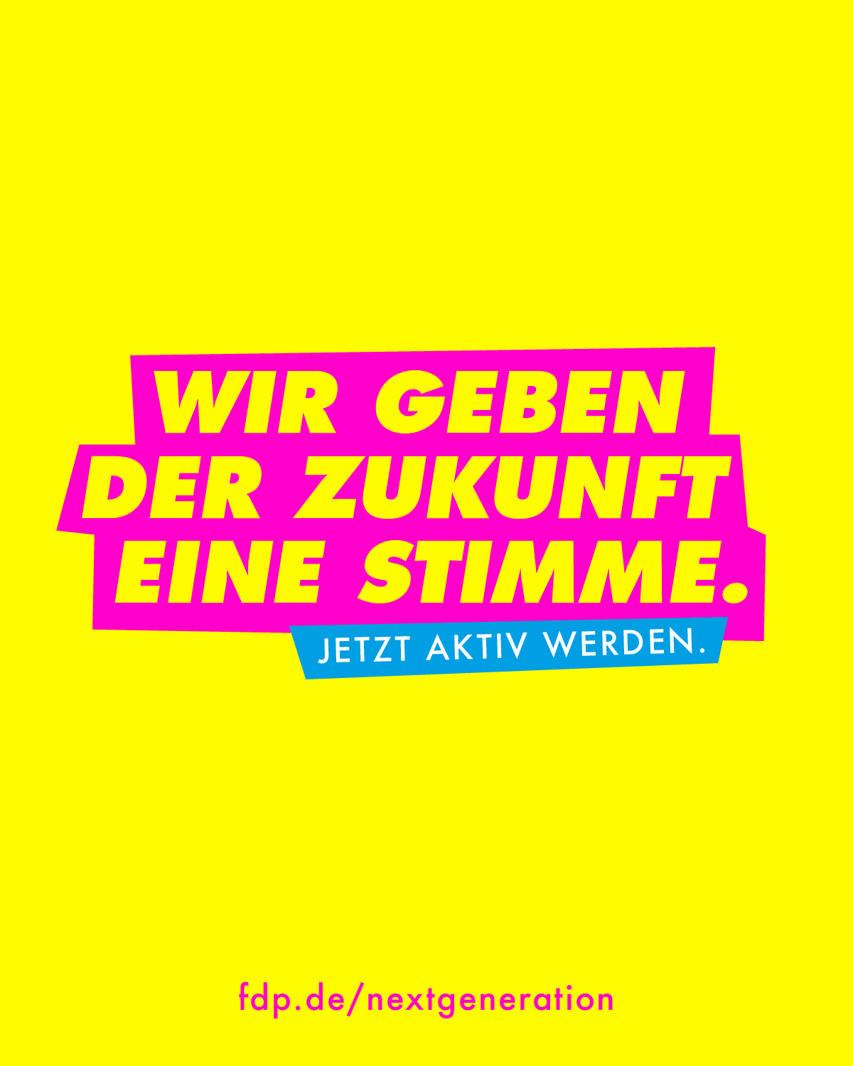 Werde jetzt aktiv für Deine Generation!