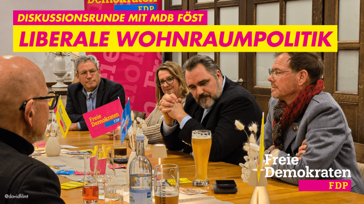 Die FDP Memmingen diskutiert über liberale Wohnraumpolitik mit MdB Föst